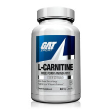 GAT, L-Carnityna, Kwas Aminokwasowy, Forma Wolna, 60 Vegetable Capsules