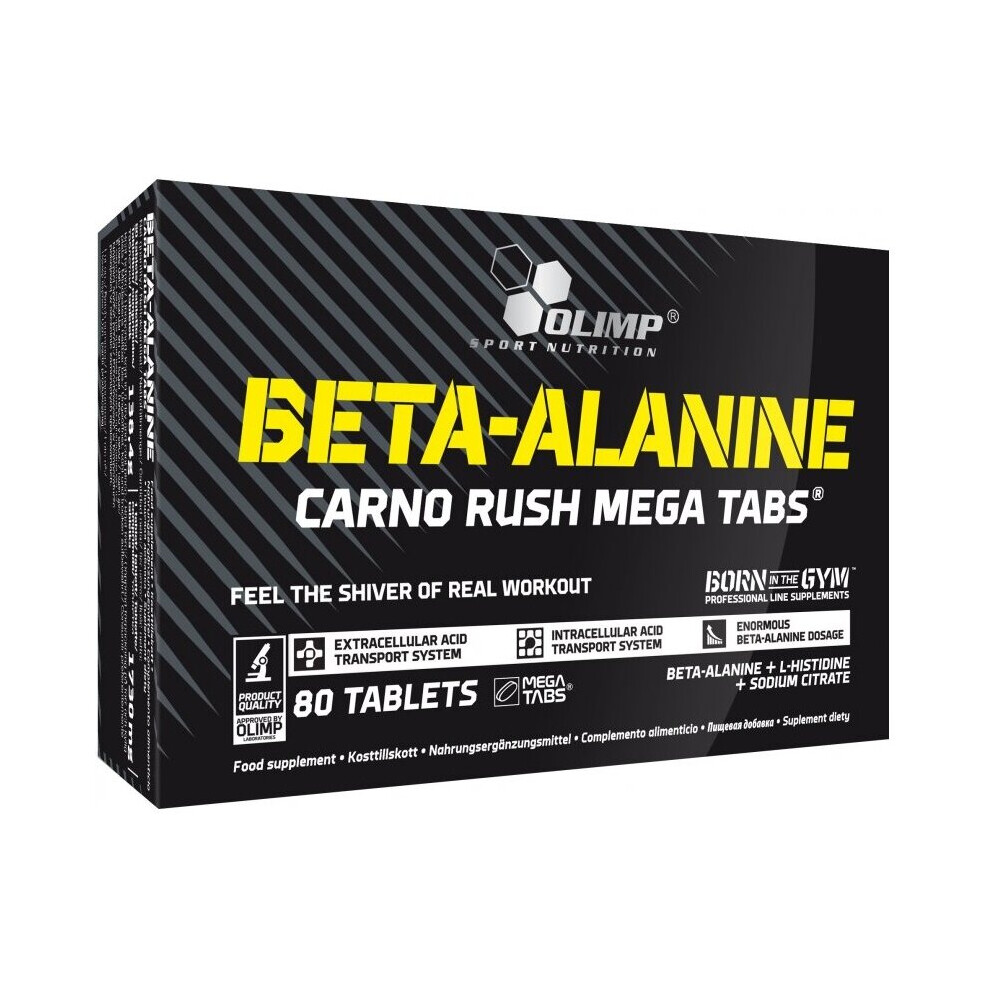 Olimp Nutrition Beta Alanine - Carno Rush Mega Tabs - 80 Tablets (Ean 5901330076091)