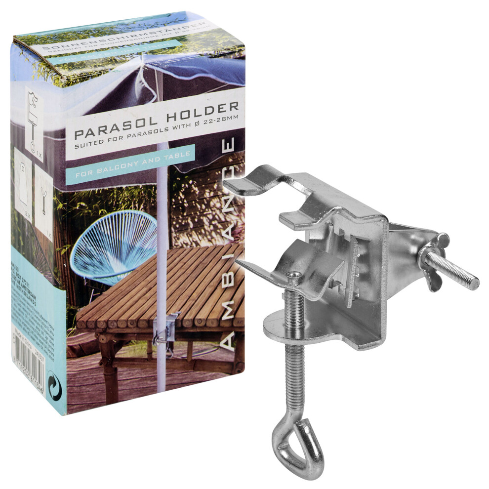 Stainless Steel Metal Parasol Umbrella Holder Clamp for Garden Table