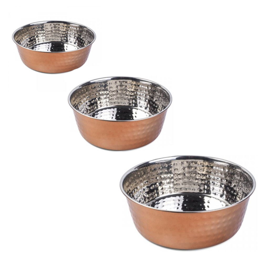 (Large) CopperCraft Pet Dog Water Food Bowl