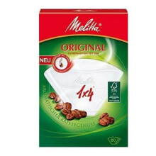 ORIGINAL MELITTA 1X4 WHITE COFFEE FILTER PAPERS PACK OF 80 65-ME-46