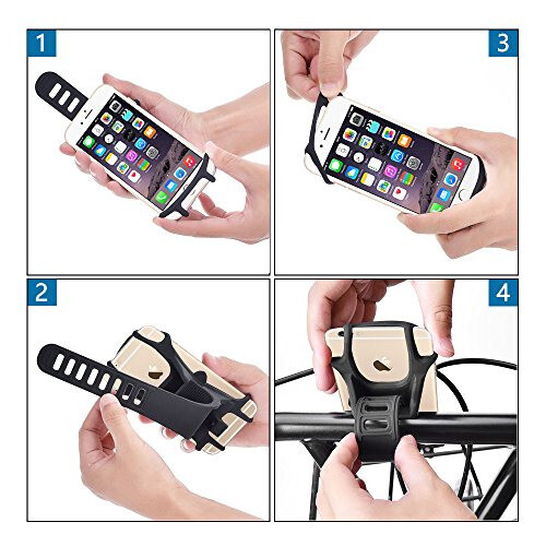 Bike Prams Handlebar Elastic Flexible Light Silicon Smart Phone Holder 2