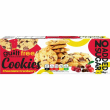 (Chocolate Cranberry, 3 x 135g) Sugar Free Cookies Biscuits 135g Cookie Guilt Free