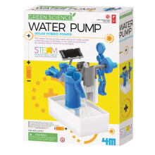 Grön vetenskap - Hybrid solkraft vattenpump - Dubbel kraft STEM leksakskit för barn - Sol- och batteridriven pump