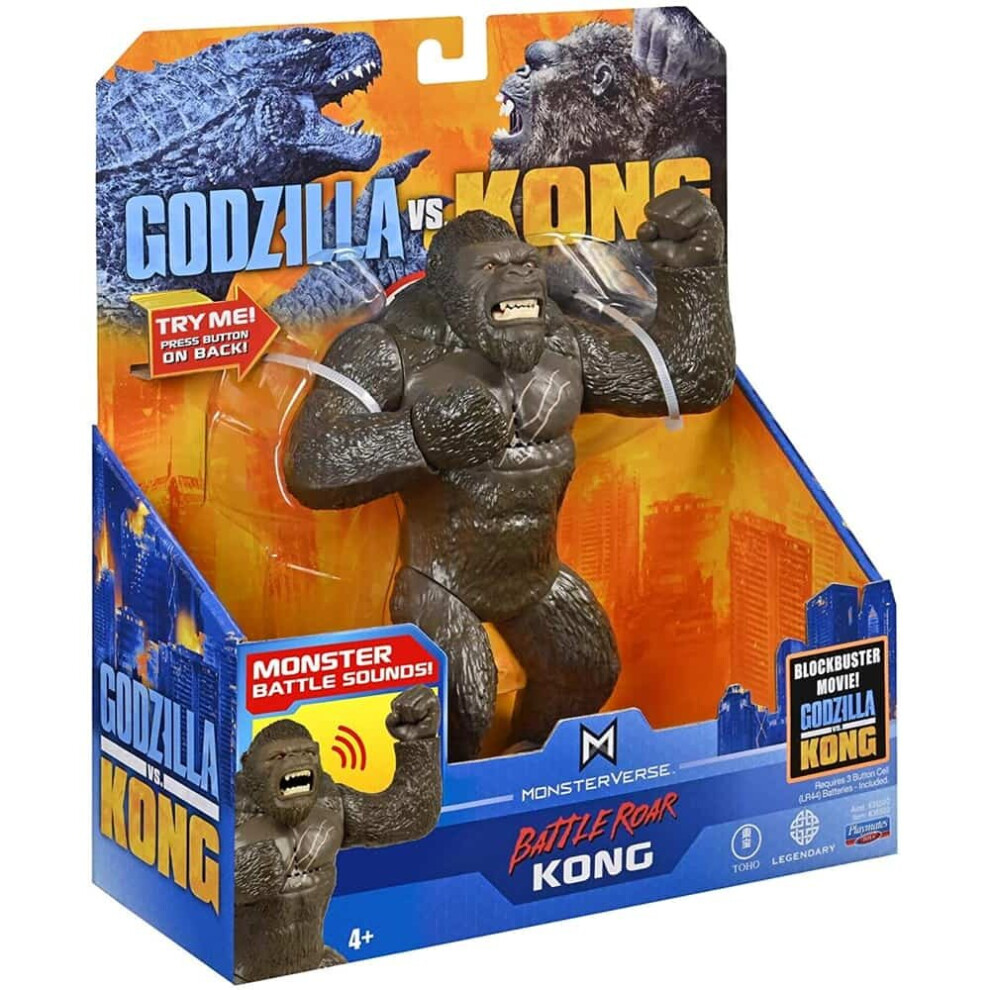 Monsterverse Brown Godzilla vs Kong 7" Deluxe Battle Roar Kong With Sound