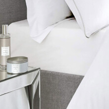(White, Super King) Appletree 100% Cotton Percale 200 Thread Count Extra Deep Fitted Sheet