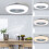 Living And Home Dimmable LED Ceiling Fan Light with Remote Control 4