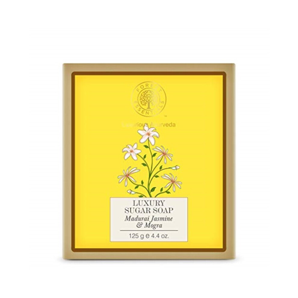 Forest Essentials Jasmine And Mogra Luxury Sugar Soap, 125G