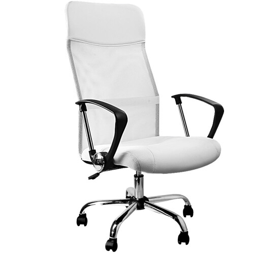 White Comfortable Adjustable Height Office Chair, Best on OnBuy
