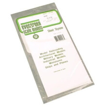 Evergreen 9008 White Polystyren Sheet Sæt med 3 hvide