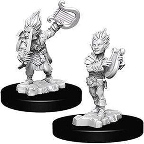 NECA Pathfinder Deep Cuts Unpainted Miniatures: Wave 5: Gnome Male Bard - Board Game