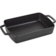 Staub Baking Dish Rectangular 8 x 12 Black Black