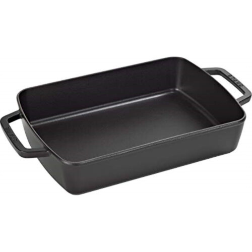 Staub Baking Dish Rectangular 8 x 12 Black Black
