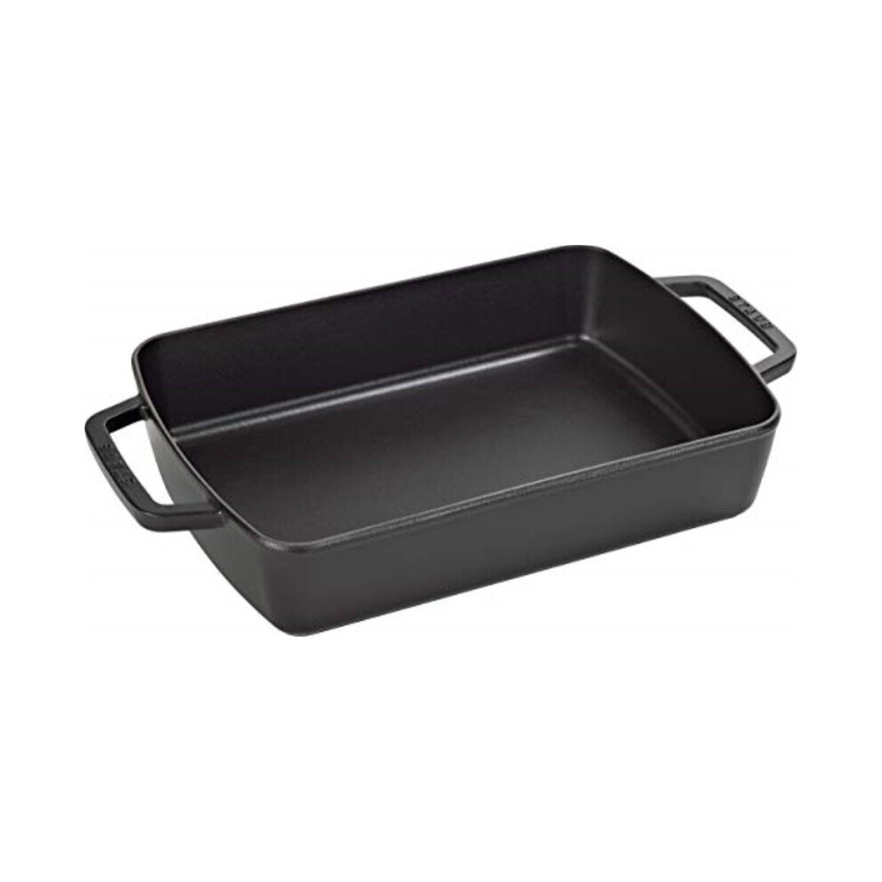 Staub Baking Dish Rectangular 8 x 12 Black Black