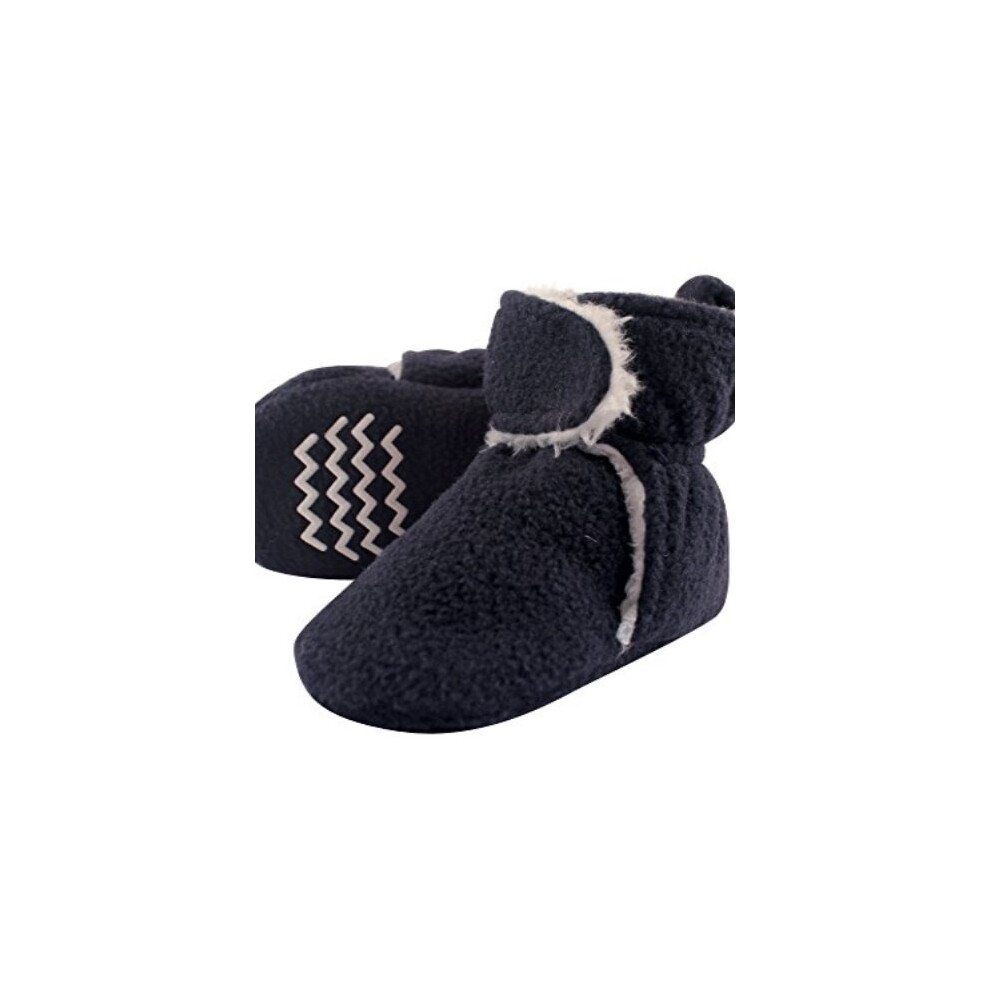 Hudson Baby Baby Cozy Fleece and Sherpa Booties, Navy, 18-24 Months
