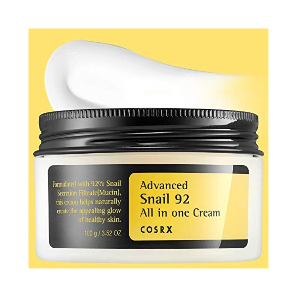 COSRX Advanced Snail 92 All in One Repair Cream 3.52 oz / 100g | Snail Secretion Filtrate 92% for Moisturizing | Korean Skin Care