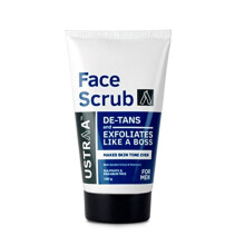 Ustraa De tan Face Scrub -Superior Exfoliation with Bigger Walnut Granules - De-Tans Skin and Removes Dead Skin Cells, Whiteheads, Blackheads & Excess