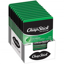 ChapStick Bulk Lip Balm  Classic Spearmint 12-Pack - Cool & Refreshing Lip Moisturizer for Dry Lips  0.15 Oz Ea