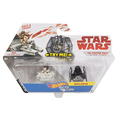 Hot Wheels Hot Wheels Star Wars Rey vs First Order Tie Fighter Pilot Vehicle 2 Pack