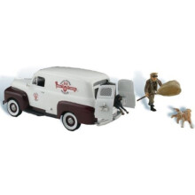 Autoscene Dog Gone Animal Control Van W/Figur & Dog Ho Scale Woodland Scenics