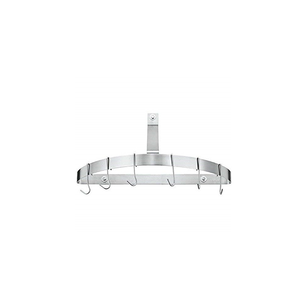 Cuisinart Chef's Classic Half-Circle Wall-Mount Pot Rack, Brushed Stainless