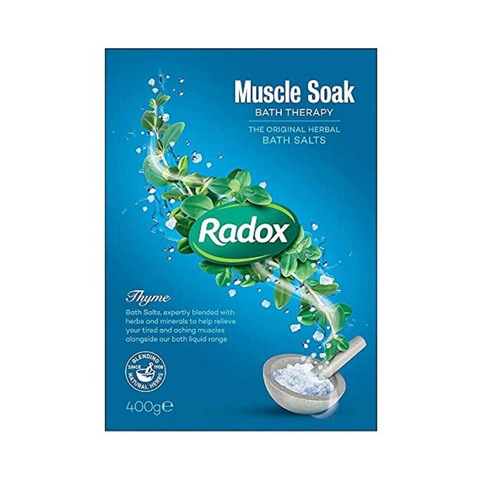 Radox Bath Therapy 400g Muscle Soak Herbal Bath Salts - Pack of 6