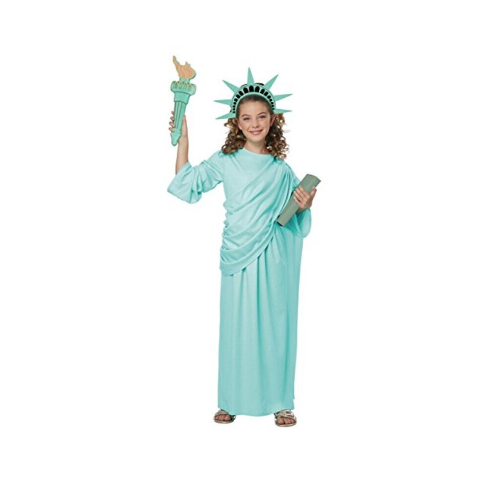 Costume Statue de la Libert    pour fille, taille L, vert, California Costumes