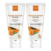 VLCC Papaya & Apricot Face Scrub, 80gm (Pack of 2)