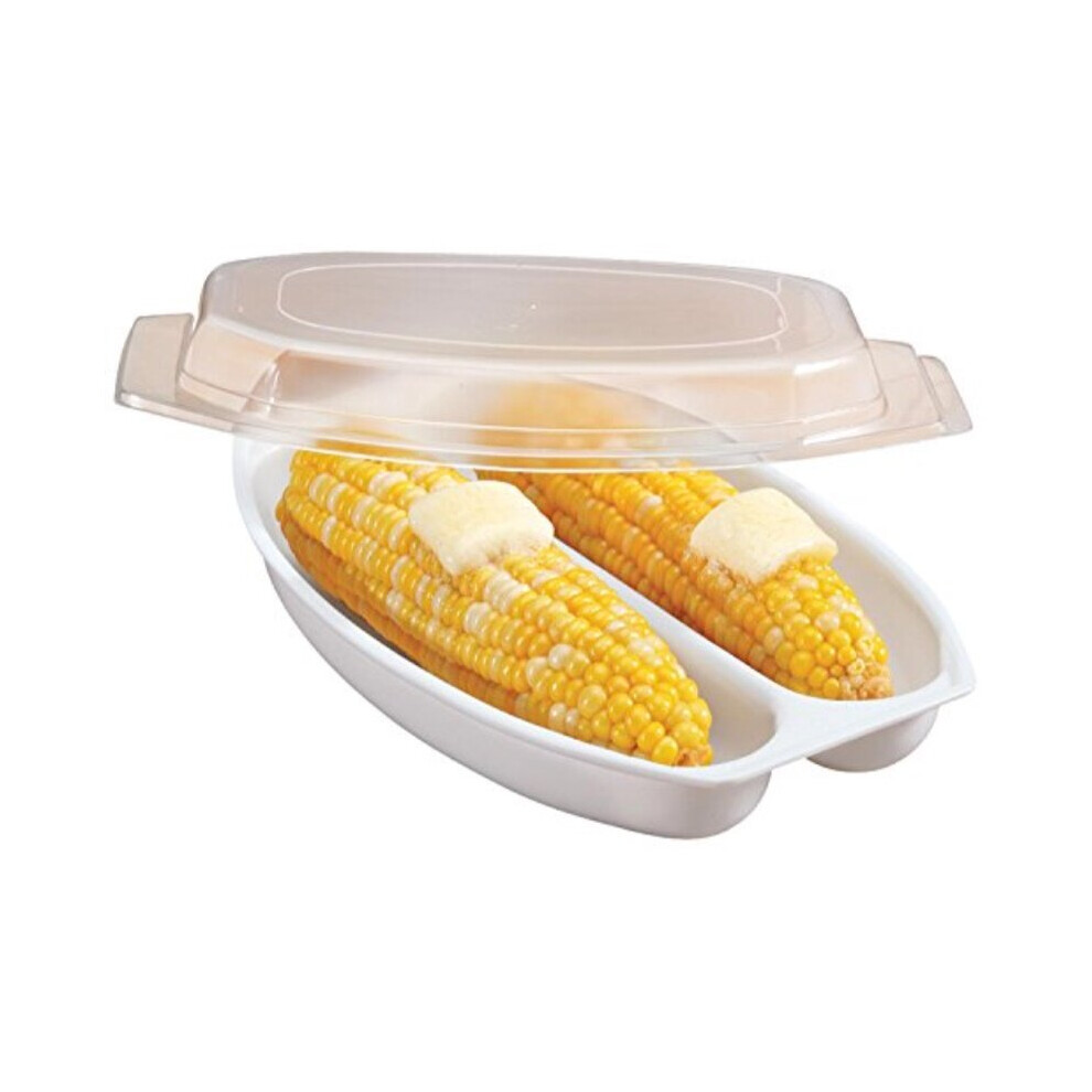 WalterDrake White Microwave Corn Steamer