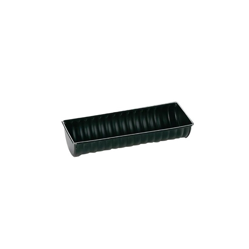 ibili Loaf pan Moka Half-Round 30x5,5 cm, rolled steel plate, Black, 30 x 5.5 x 12 cm