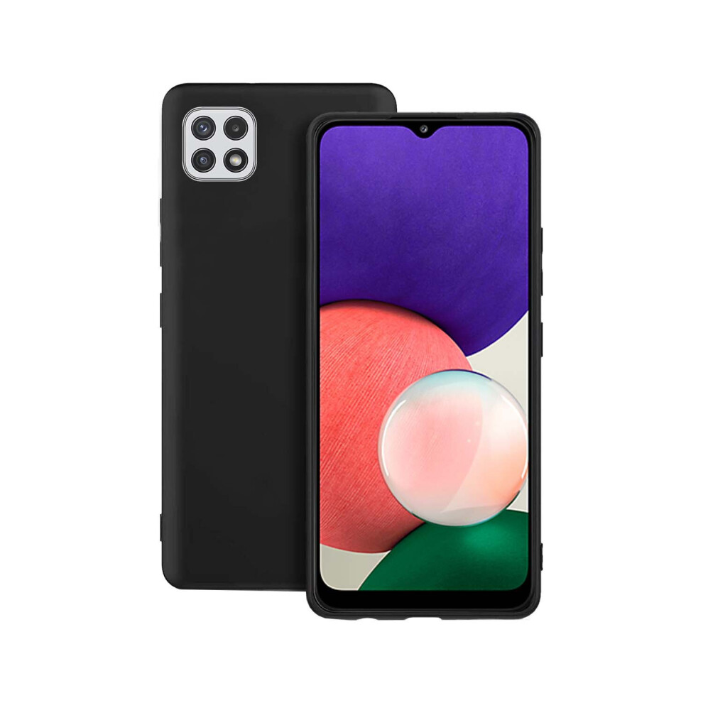 (Black) Case For Samsung Galaxy A22 5G Silicone Gel Phone Cover Black