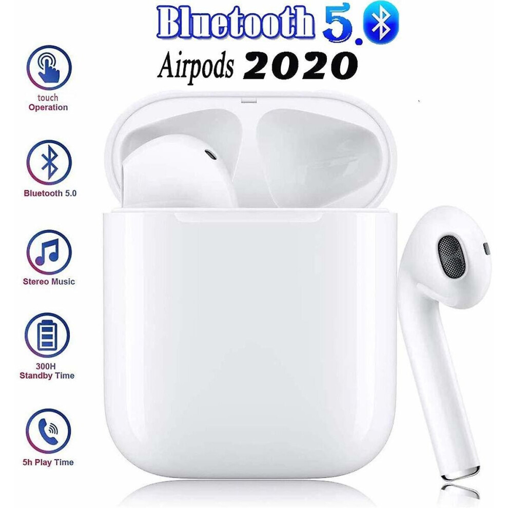 Bluetooth Earphones, Wireless Touch Earphones, HiFi Earphones, In-Ear Earphones, Noise Canceling Earphones, Auto Pairing, for Apple Airpods / Android