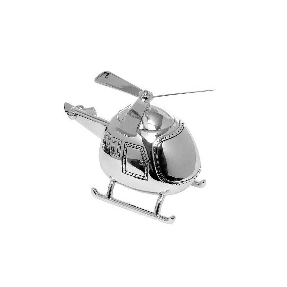 Silver plated helicopter money box