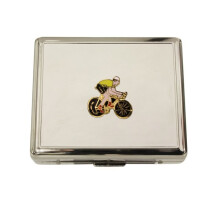Cyclist contact lens case accessories and mirror