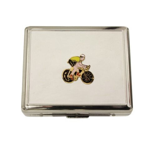Cyclist contact lens case accessories and mirror