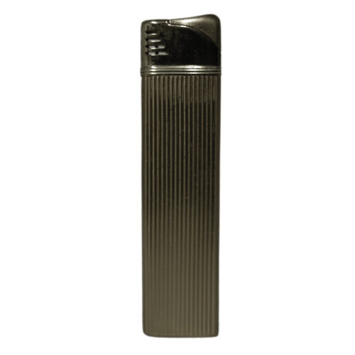 Knight pinstripe gunmetal electronic gas lighter