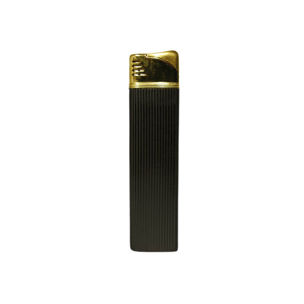 Knight Black/Gold Pinstripe And Electronic Gas Lighter