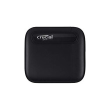 Crucial CT1000X6SSD9 X6 1 TB Portable SSD - Up to 540 MB/s - USB 3.2 - External Solid State Drive, USB-C, Black