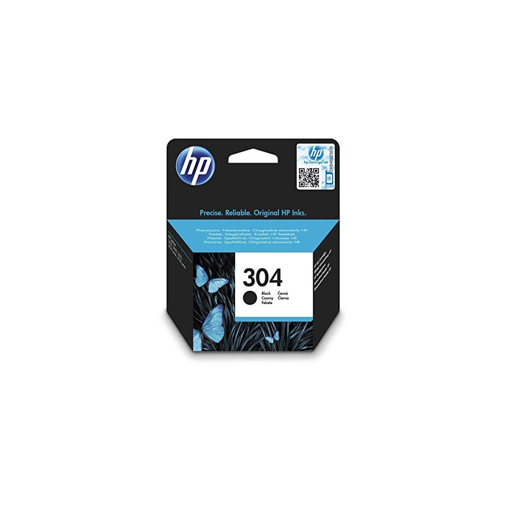 HP N9K06AE 304 Original Ink Cartridge, Black, Single Pack