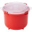 Microwave Rice Cooker, 2.6 L - Red/Clear 2
