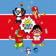 (Background-1pcs) Ryan's World Theme Party Decor Tableware Banners