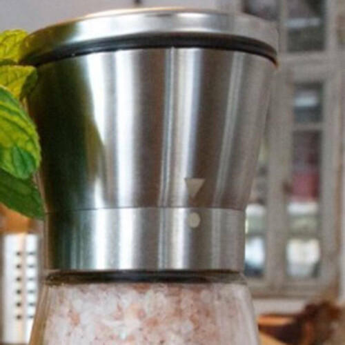 Salt Pepper Grinder Stainless Steel Glass Shaker Adjustable 2