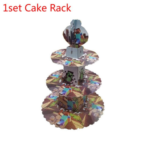 (24pcs-Balloons) Minecraft Birthday Party Supplies Disposable Tableware on OnBuy