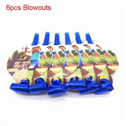 (6pcs-Horns) Minecraft Party Supplies Tableware Banners Balloon on OnBuy