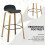 2X Black Bar Stools UK Furniture Pub Kitchen , Best 4