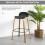 2X Black Bar Stools UK Furniture Pub Kitchen , Best 5