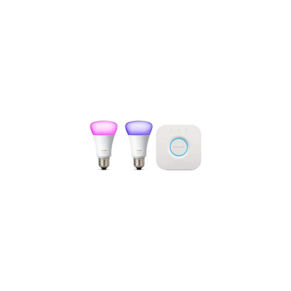 Philips Hue White and Colour Ambiance Mini Starter Kit E27, 9.5 W