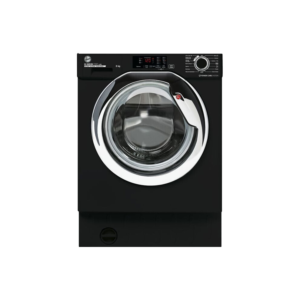 Hoover HBWS48D3ACBE Integrated Washing Machine with 1400 rpm - Black