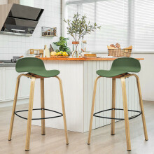 2X Green Bar Stools UK Furniture Pub Kitchen , Best