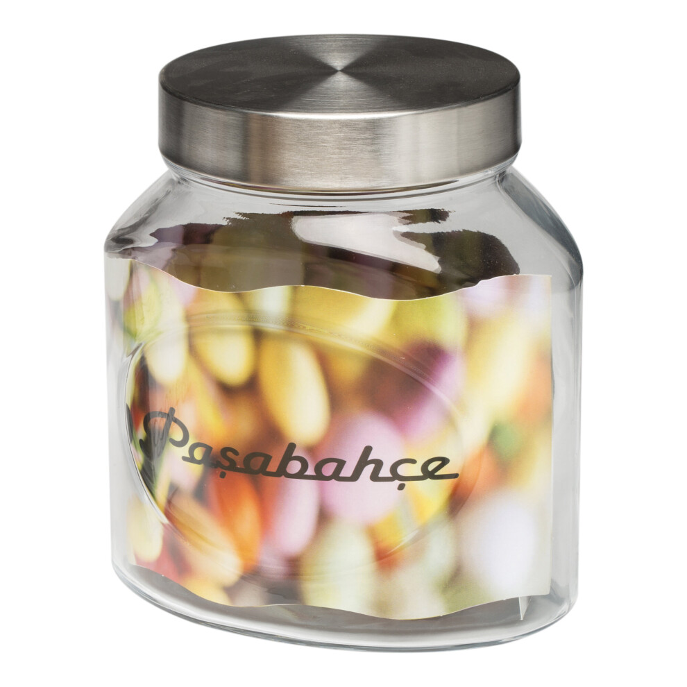 (1.5 Litre, 1) Pasabahce Large Glass Jar Container Storage + Lid